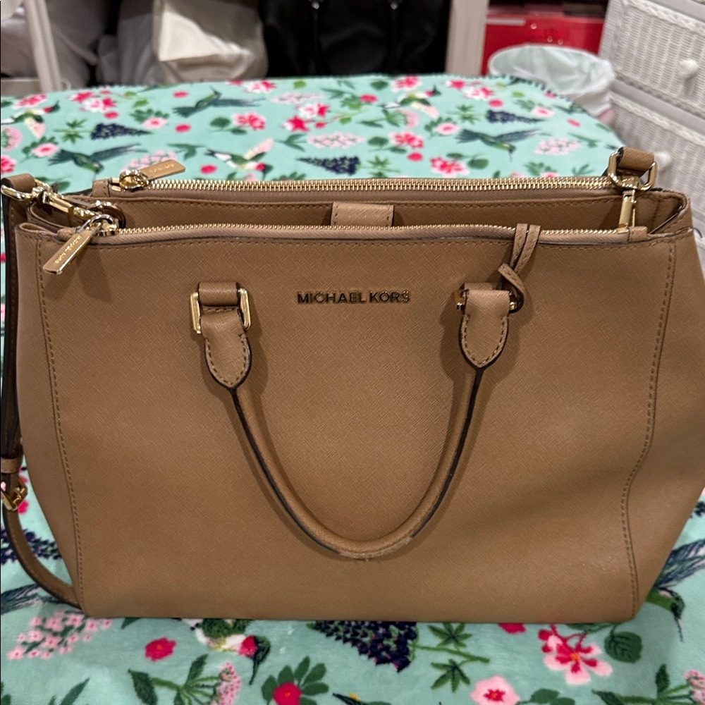 Michael Kors Beige Satchel Bag